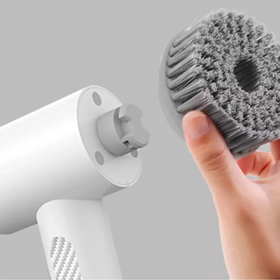 Xiaoda – Brosse de nettoyage électrique rotative à 360°, multifonction et rechargeable, pour cuisine et salle de bain 5