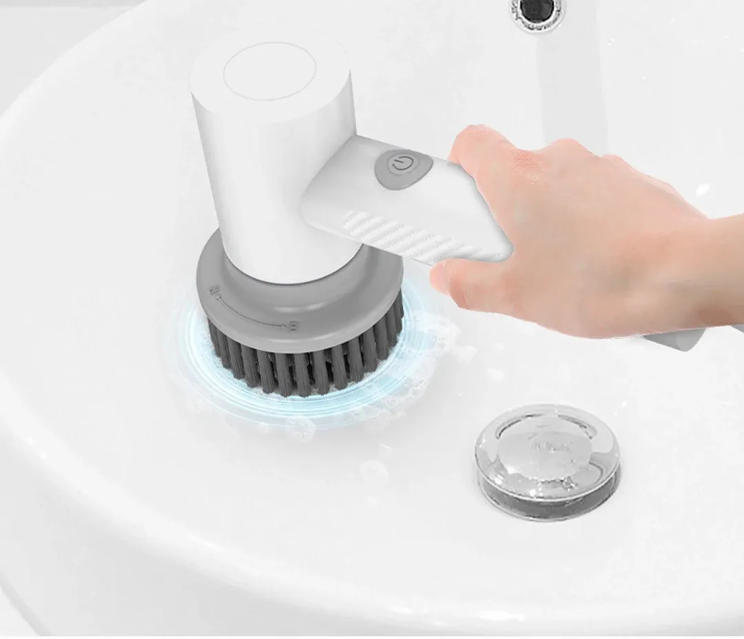 Tête de brosse rotative en gros plan