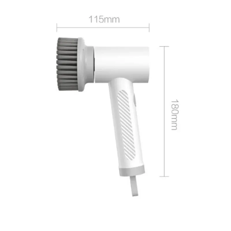 Xiaoda – Brosse de nettoyage électrique rotative à 360°, multifonction et rechargeable, pour cuisine et salle de bain 7