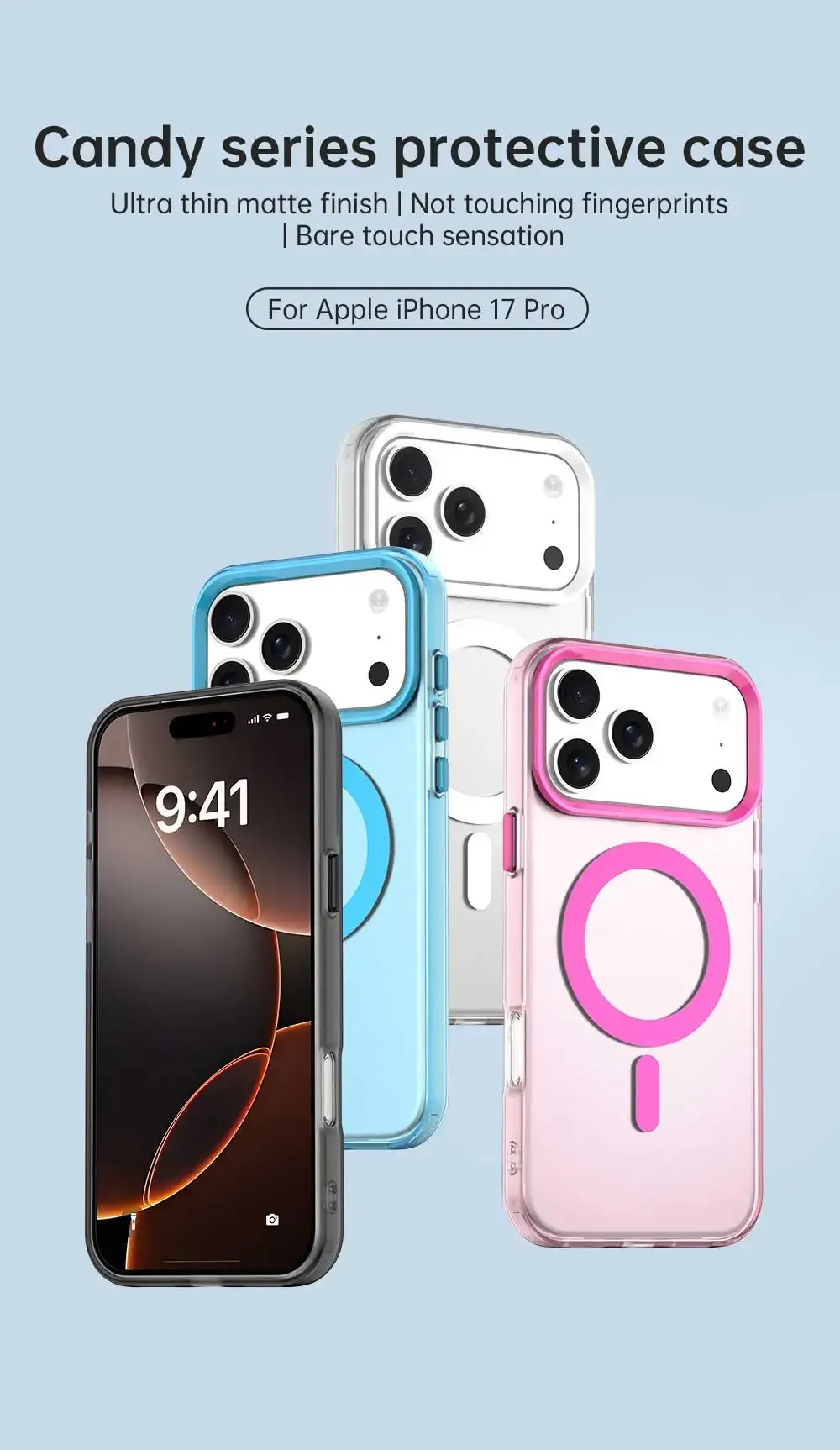 Coque MagSafe présentée sous plusieurs angles