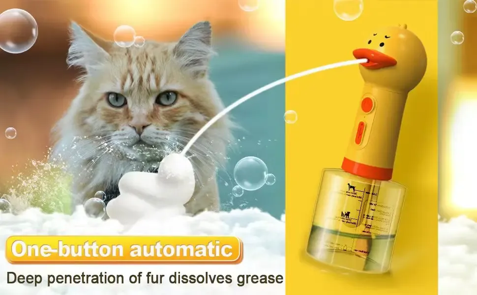 Distributeur automatique de savon moussant pour animaux de compagnie