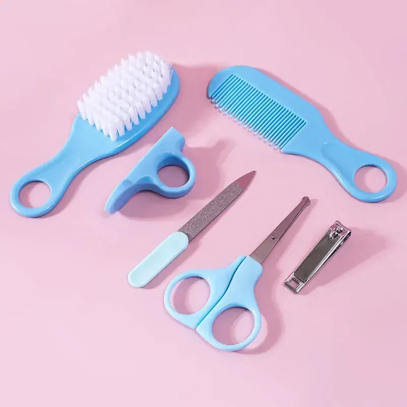 Kit de soins pour bébé 6 pièces : peigne, brosse, coupe-ongles et ciseaux 3