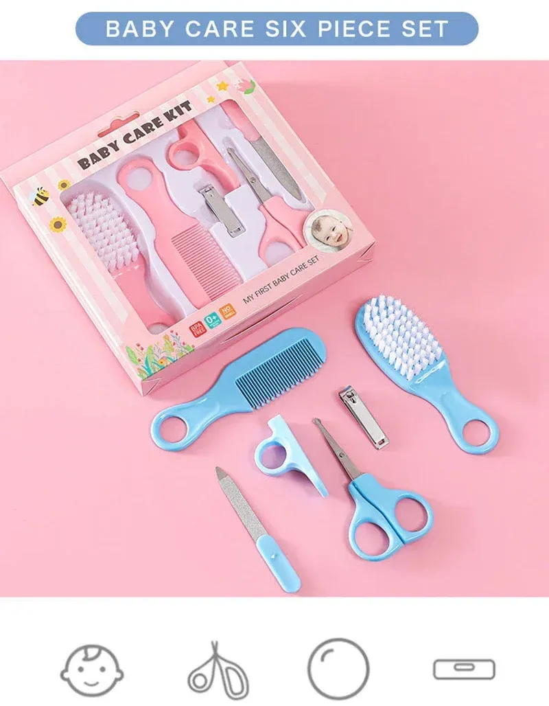 Kit de soins pour bébé complet, six outils organisés