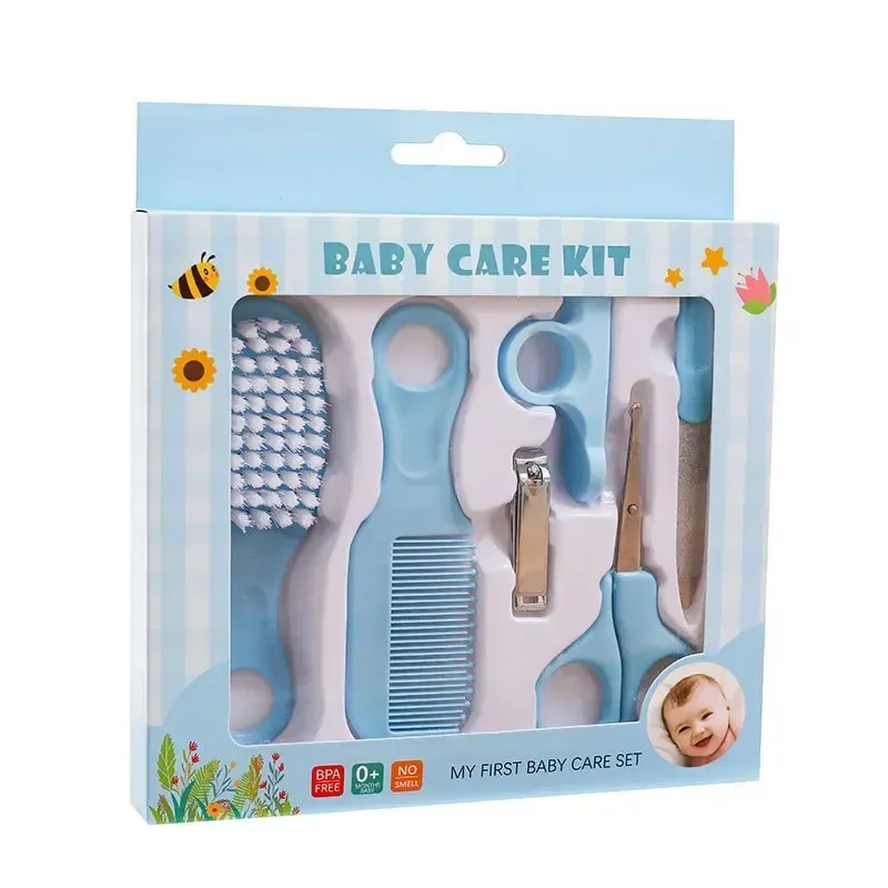 Kit de soins pour bébé 6 pièces : peigne, brosse, coupe-ongles et ciseaux 7