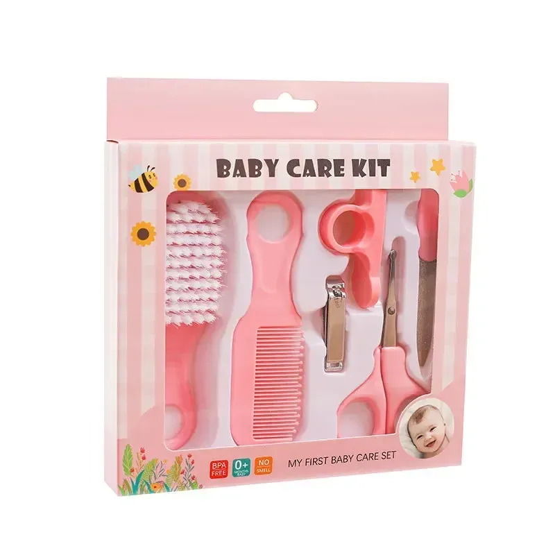 Kit de soins pour bébé 6 pièces : peigne, brosse, coupe-ongles et ciseaux 8