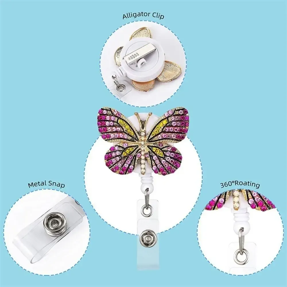 Porte-badge rétractable en strass, vue 7