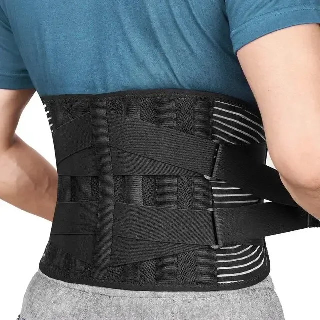 Ceinture de soutien lombaire réglable à double traction, corset orthopédique pour la décompression de la colonne vertébrale 7
