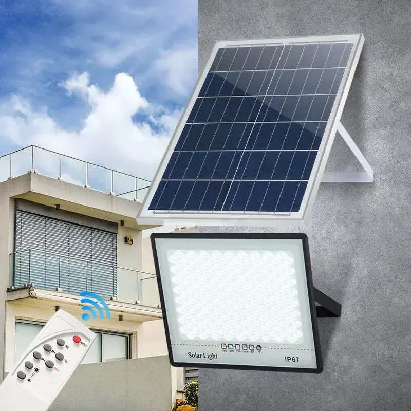 Projecteur solaire LED d'extérieur étanche IP67 avec réflecteur, éclairage mural de jardin 4