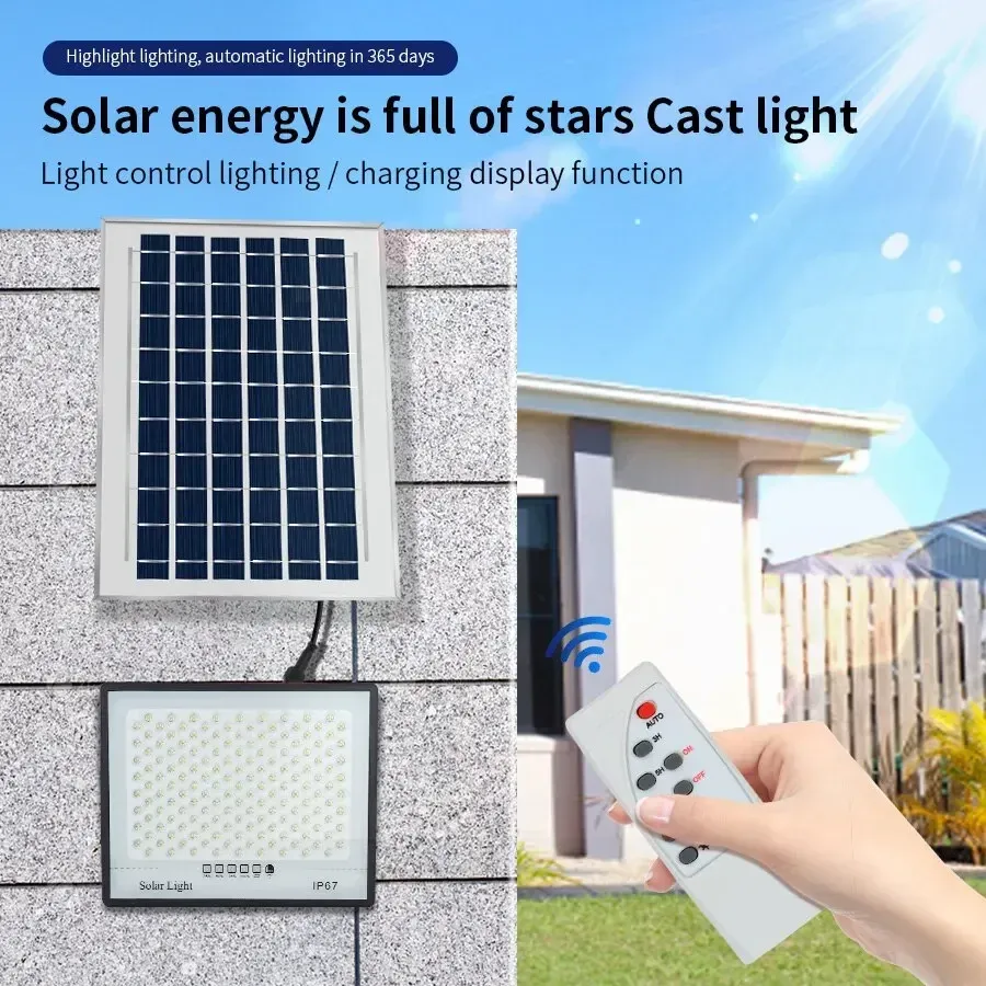 Projecteur solaire LED d'extérieur étanche IP67 avec réflecteur, éclairage mural de jardin 5