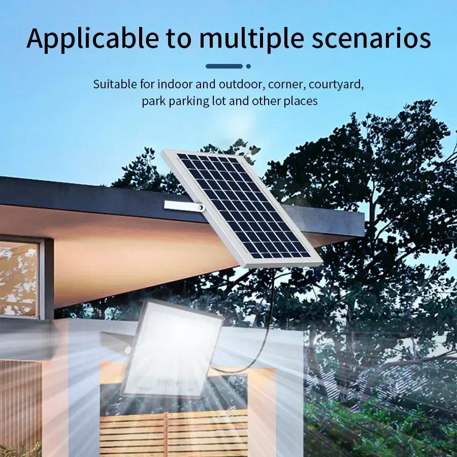 Projecteur solaire LED d'extérieur étanche IP67 avec réflecteur, éclairage mural de jardin 6