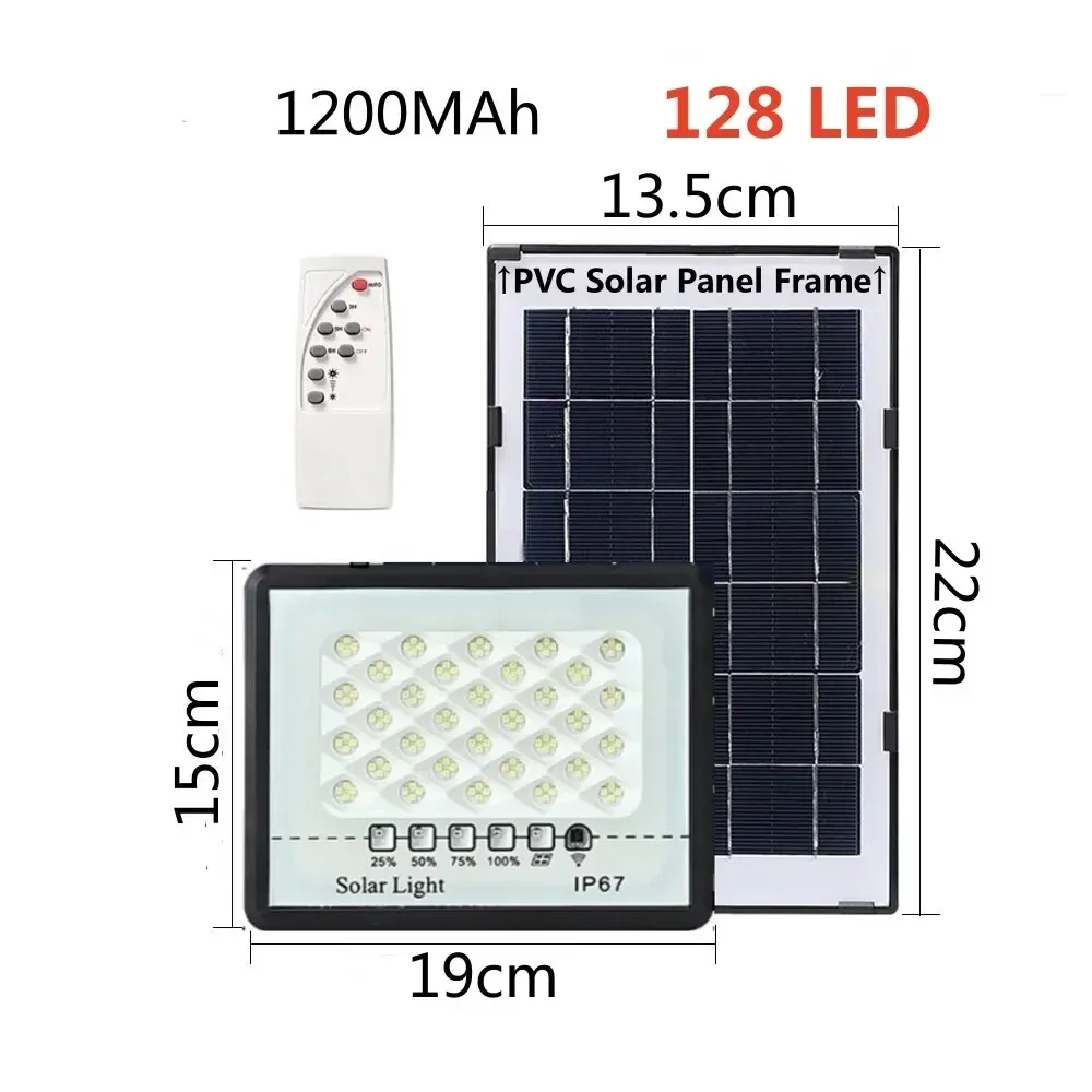 Lampe solaire vue de côté