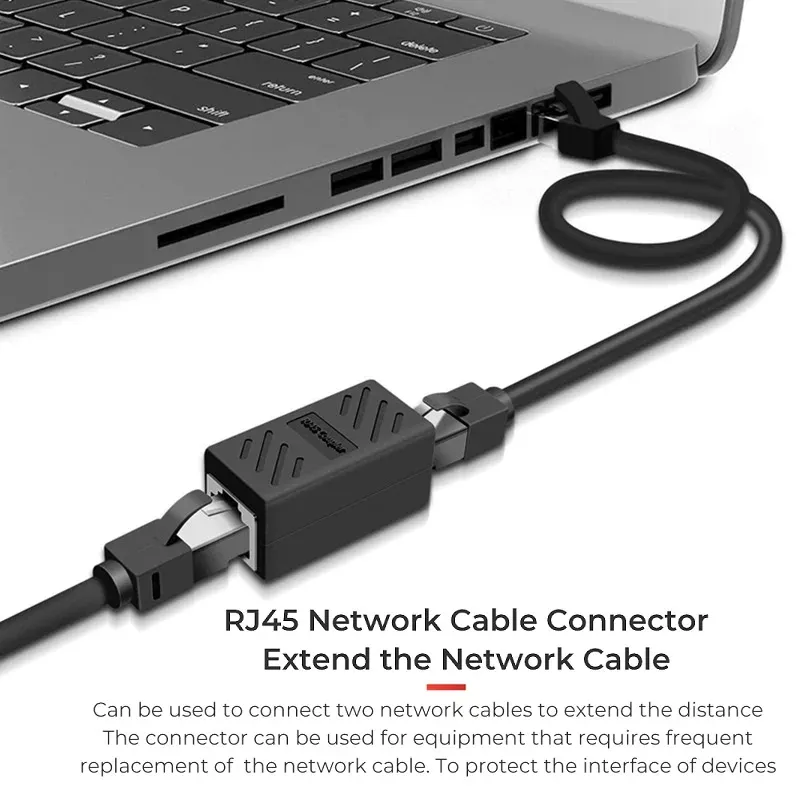 Connecteur RJ45 Cat7/6 Adaptateur Ethernet Gigabit Coupleur réseau femelle à femelle 2