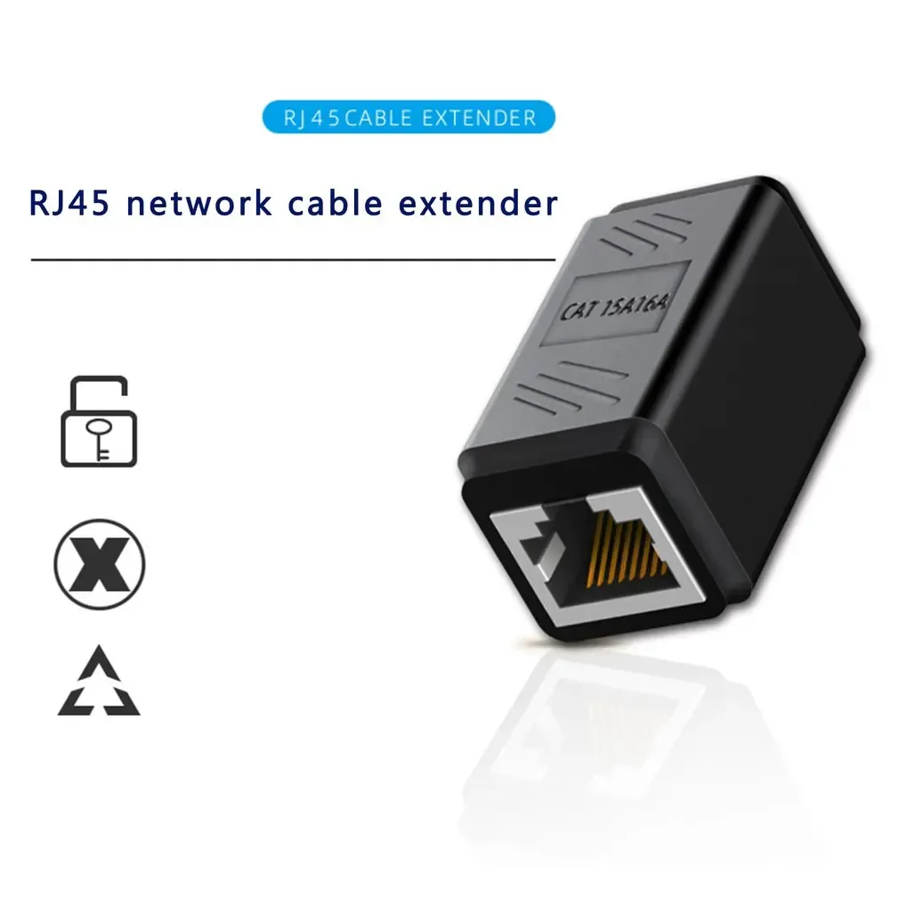 Connecteur RJ45 Cat7/6 Adaptateur Ethernet Gigabit Coupleur réseau femelle à femelle 5