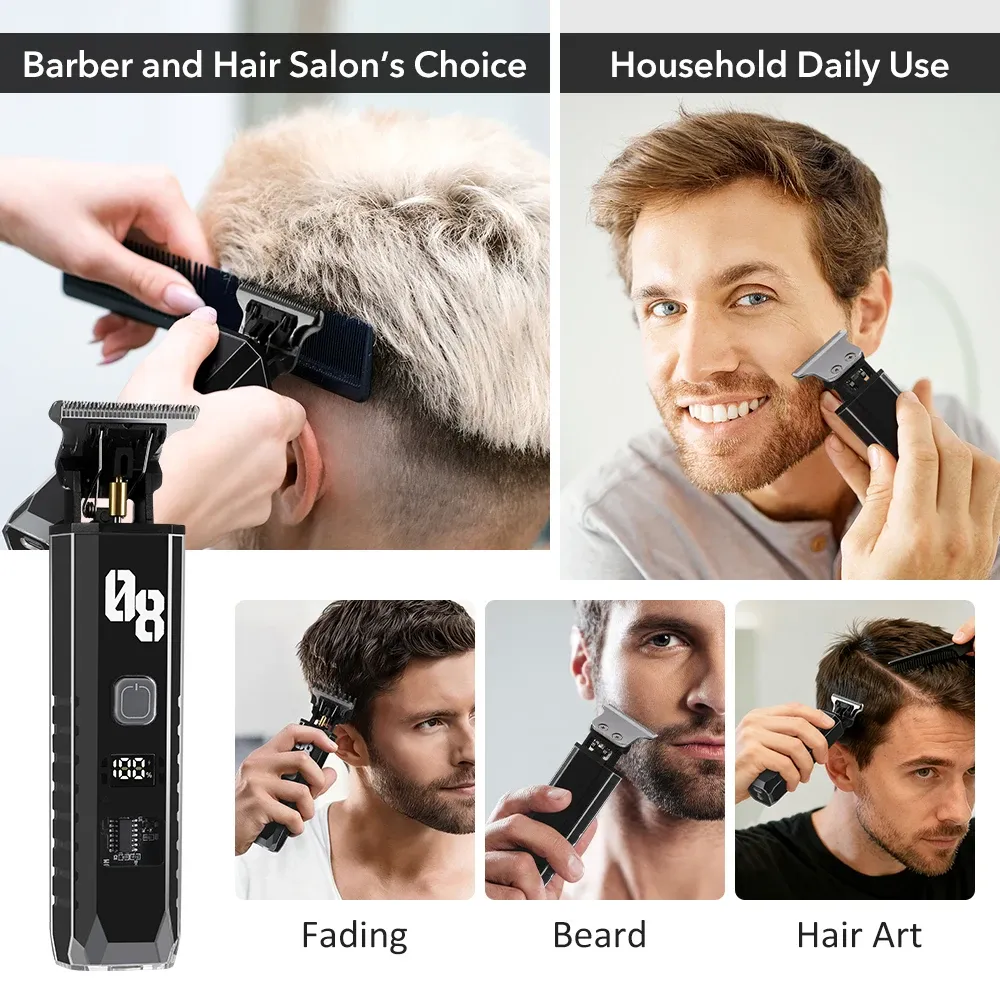 Tondeuse à cheveux sans fil pour hommes, prise en main