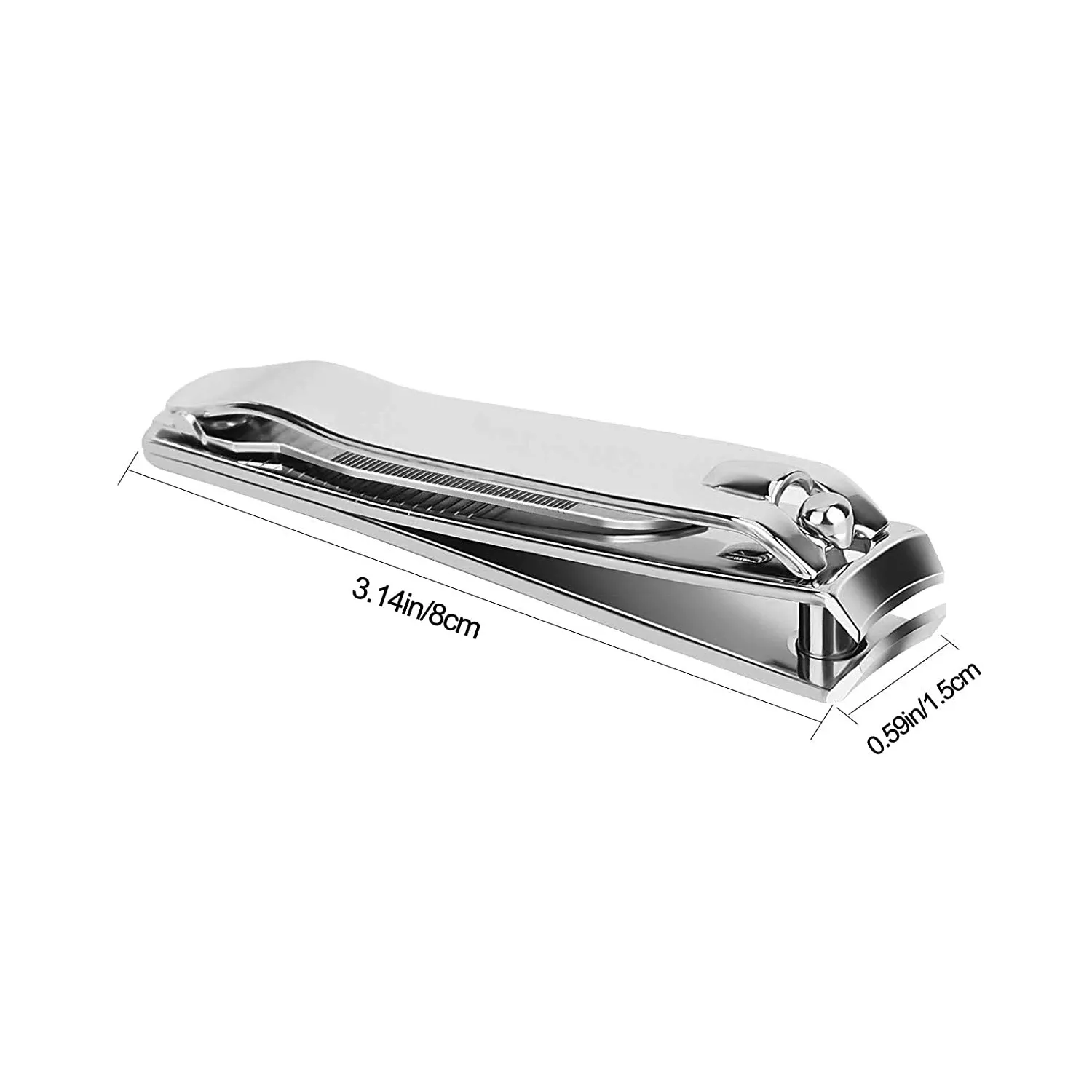 Coupe-ongles en acier inoxydable de qualité supérieure avec lime à ongles tranchante 8