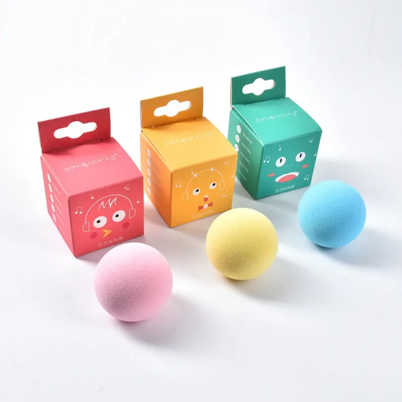 Balle interactive électrique en peluche pour chat avec herbe à chat 3