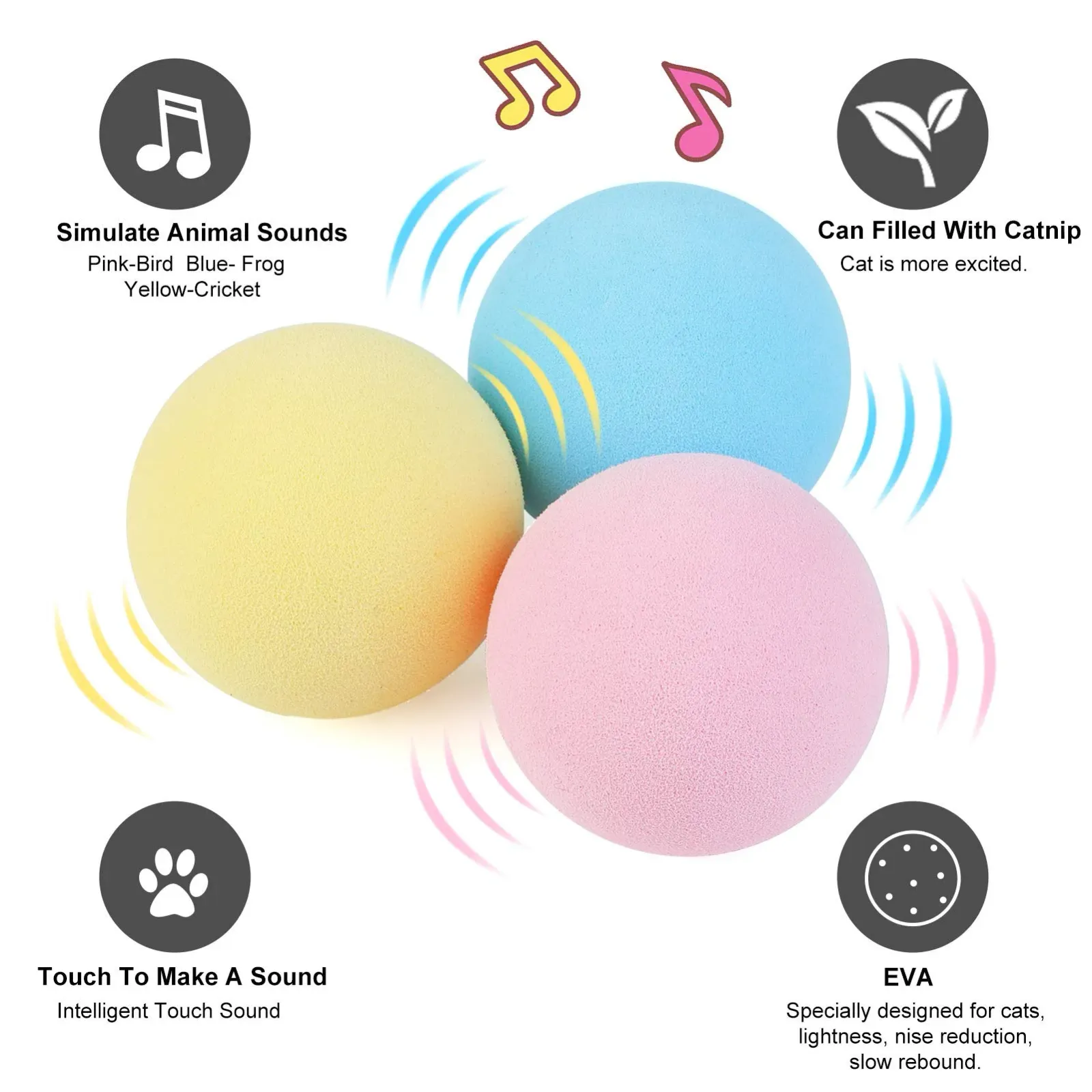 Chat jouant avec la balle interactive