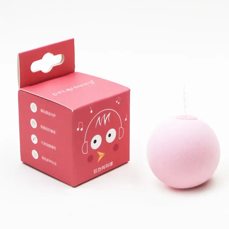 Balle interactive électrique en peluche pour chat avec herbe à chat 12
