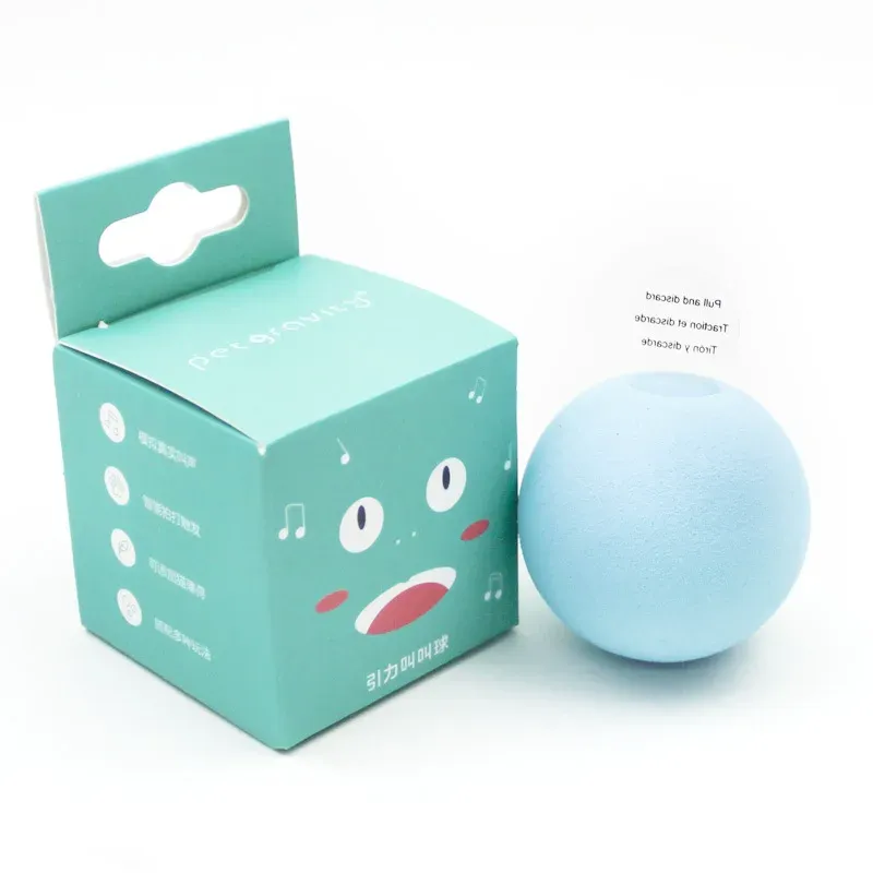 Balle interactive électrique en peluche pour chat avec herbe à chat 9
