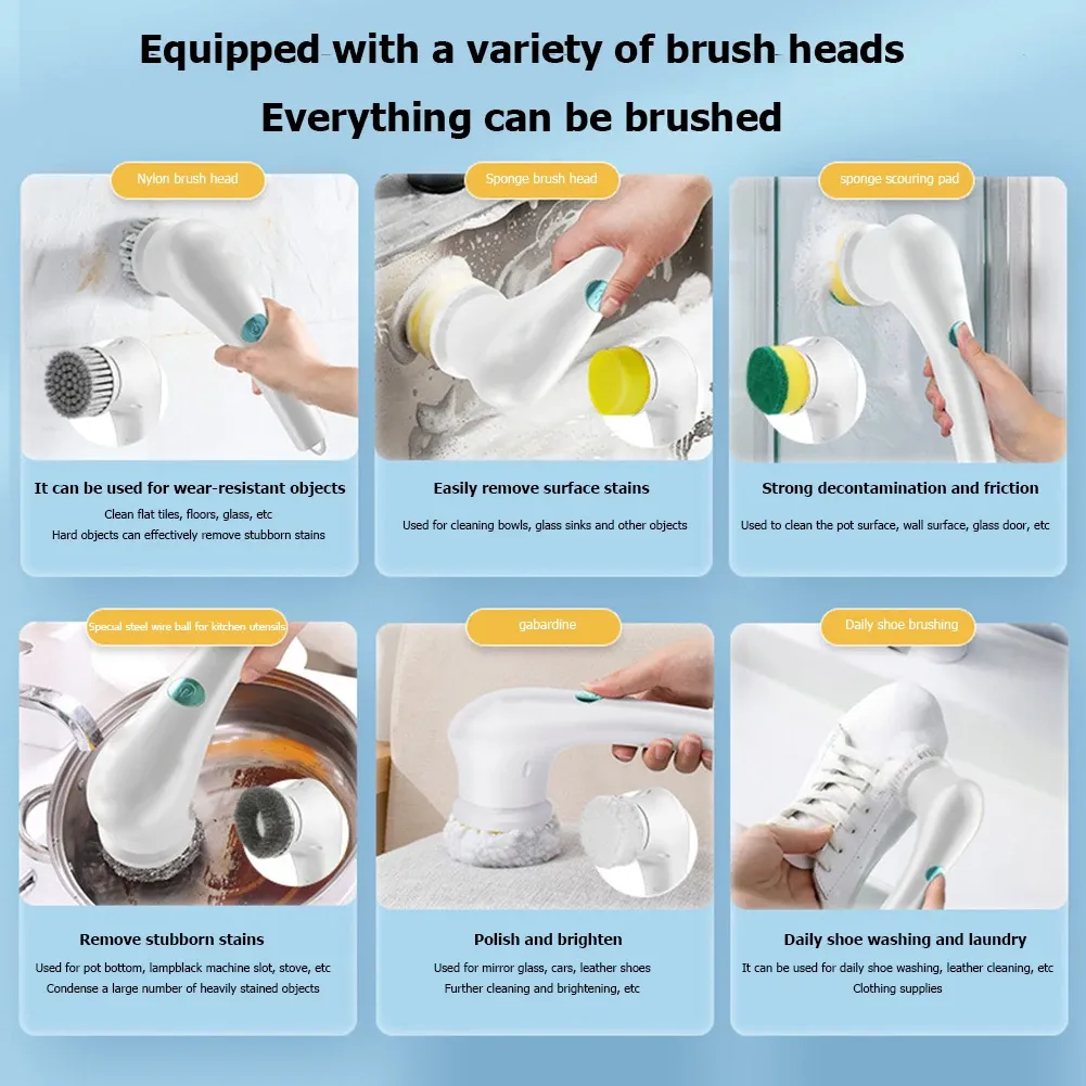 Brosse de nettoyage rotative en situation