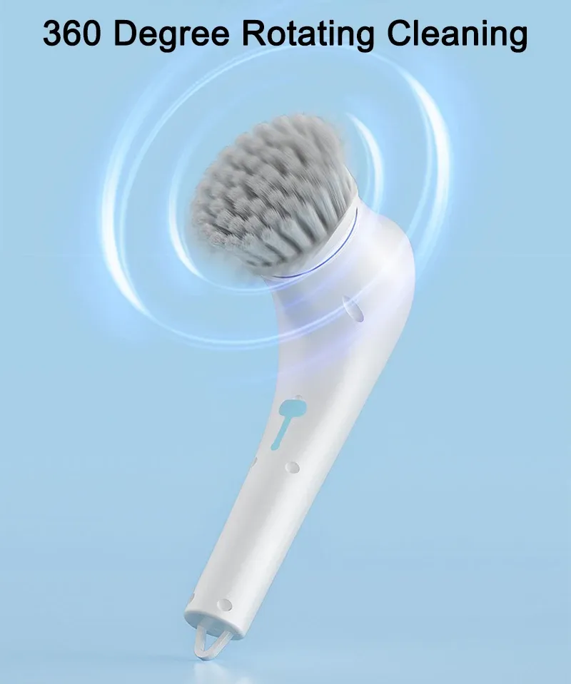 Brosse de nettoyage électrique sous plusieurs angles