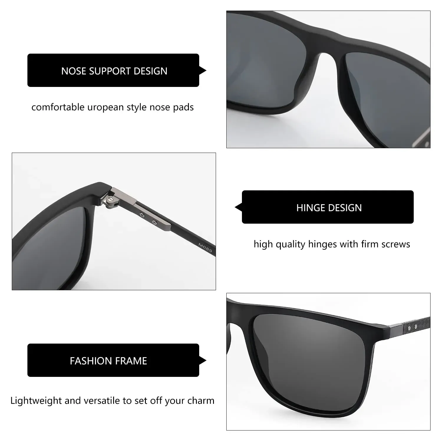Lunettes de soleil polarisées ultralégères en fibre de carbone pour le golf et les sports, modèle 400 4