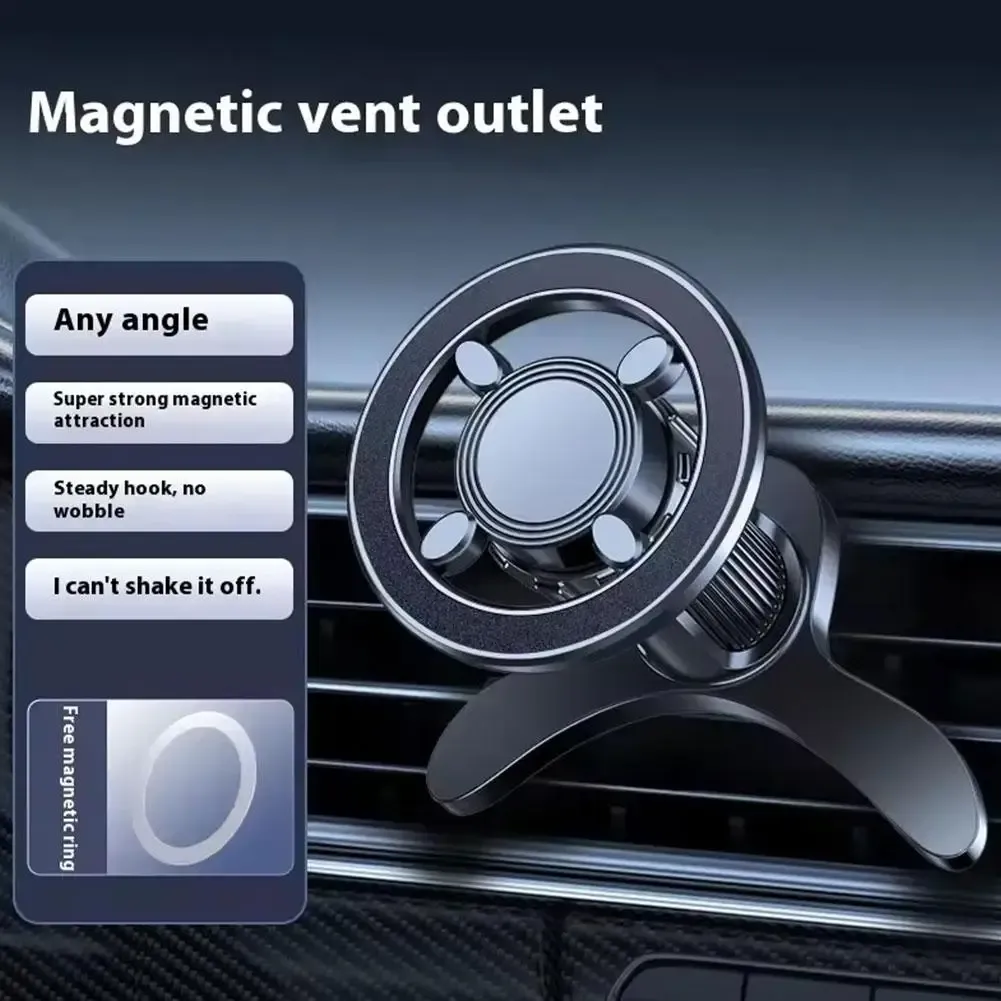 Support magnétique pour téléphone de voiture, en situation