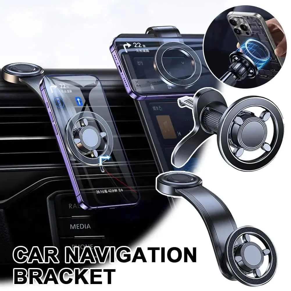Support magnétique pour téléphone de voiture, orientation verticale