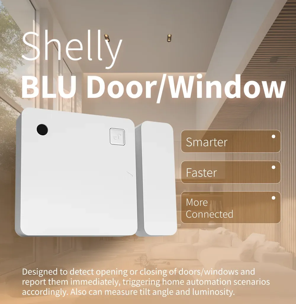 Capteur Shelly BLU ZB, vue d'ensemble du design compact