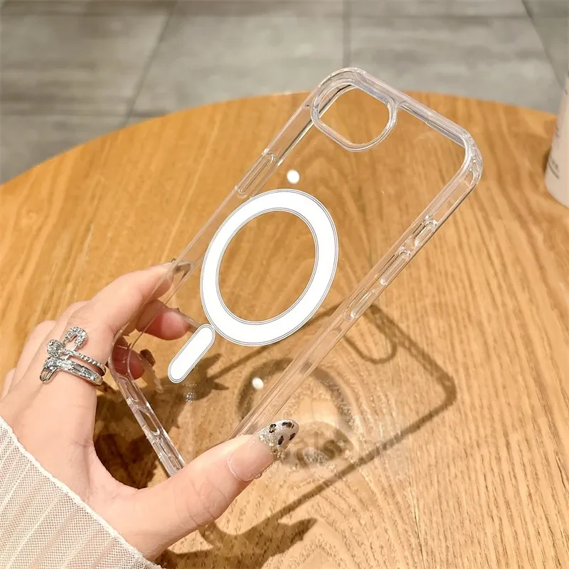 Coque MagSafe transparente en situation