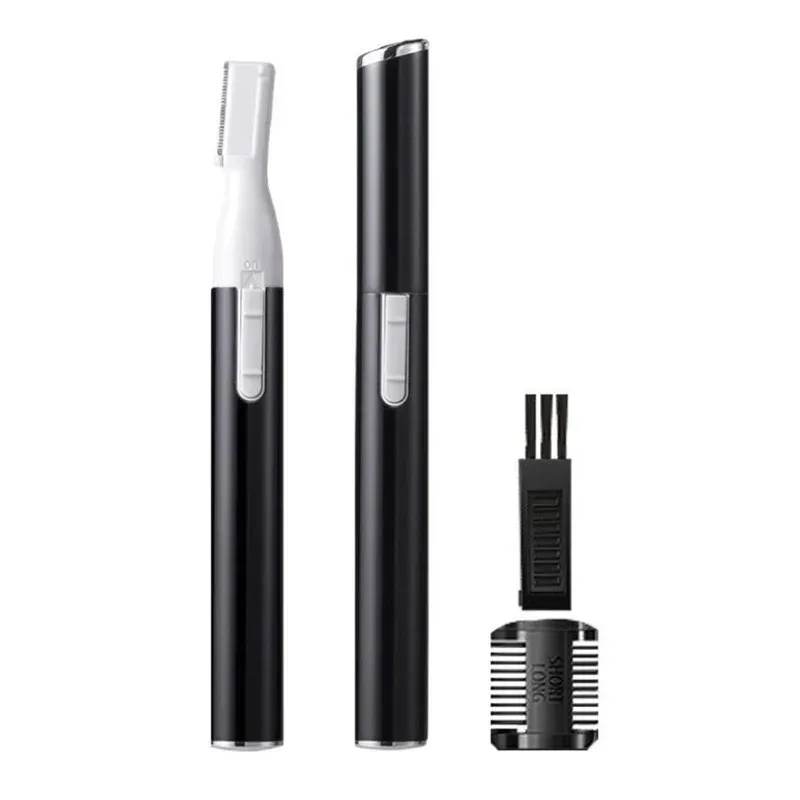 Tondeuse électrique portable pour le visage et les sourcils, rasoir corps pour femme, rose et noir 2