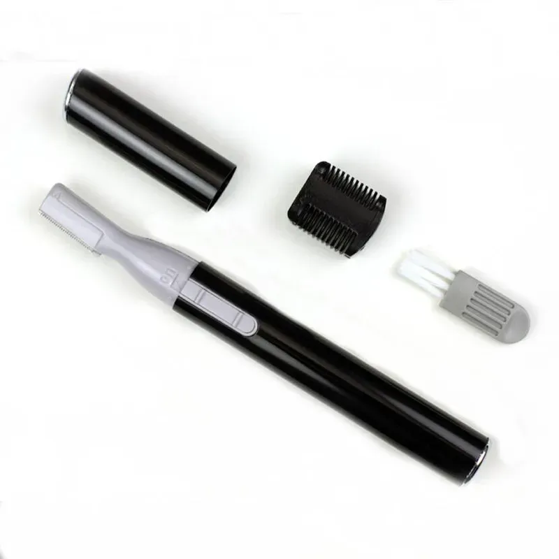 Tondeuse électrique portable pour le visage et les sourcils, rasoir corps pour femme, rose et noir 5