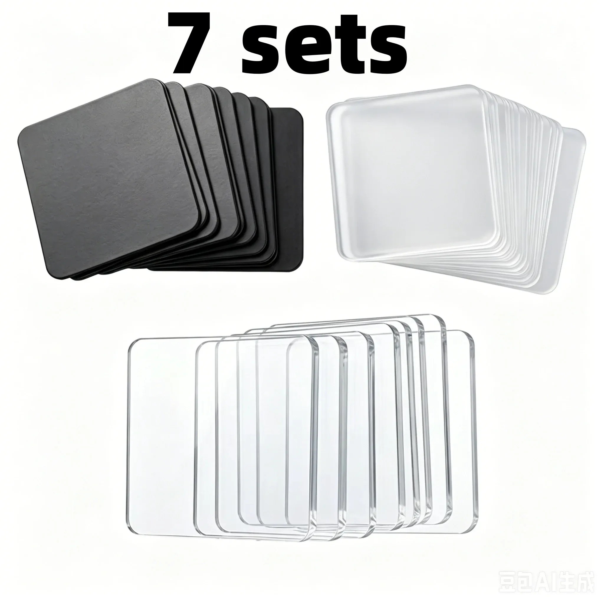 Kit de matériaux pour aimants de réfrigérateur en acrylique fait main, autocollants magnétiques créatifs (photos non incluses) 8