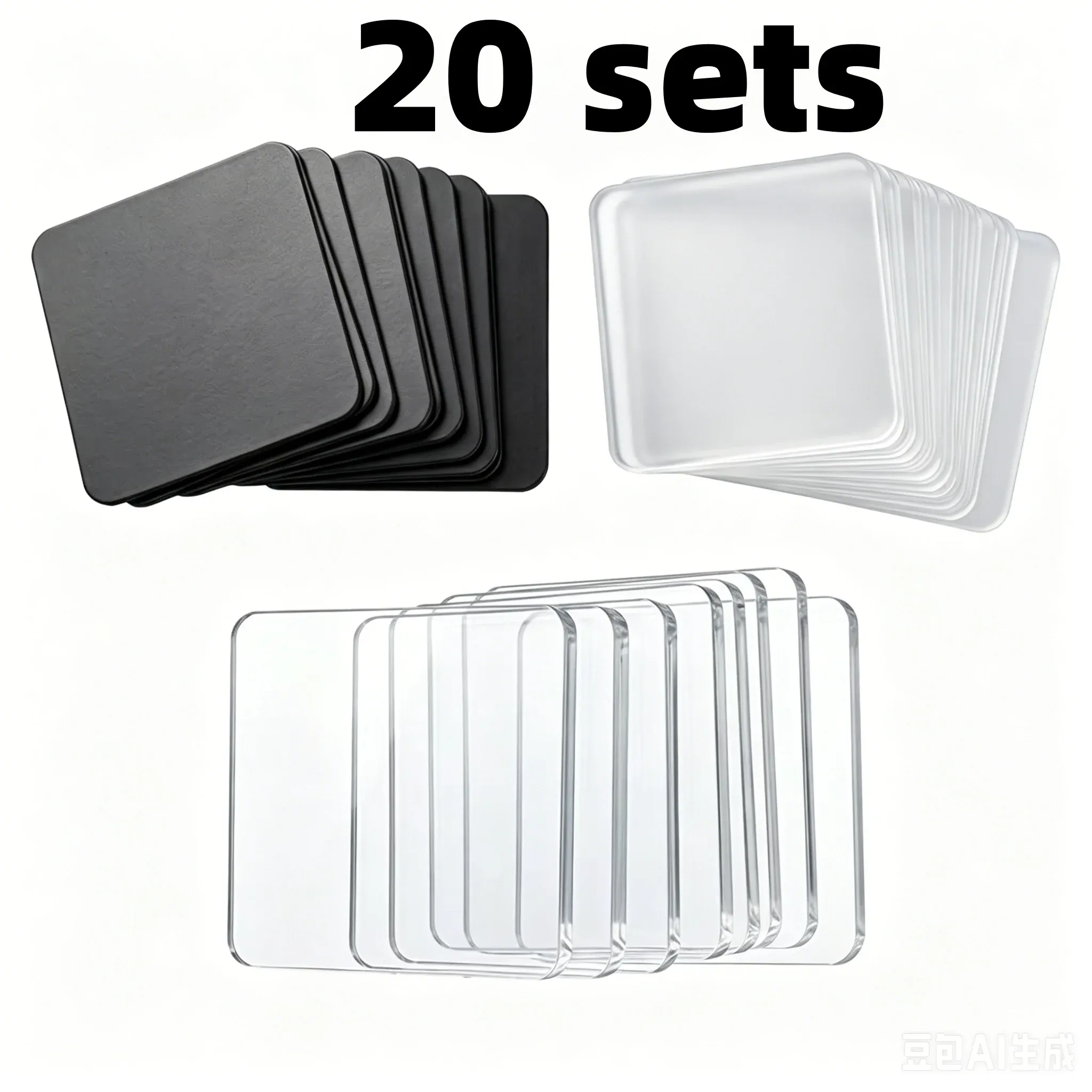 Kit de matériaux pour aimants de réfrigérateur en acrylique fait main, autocollants magnétiques créatifs (photos non incluses) 7