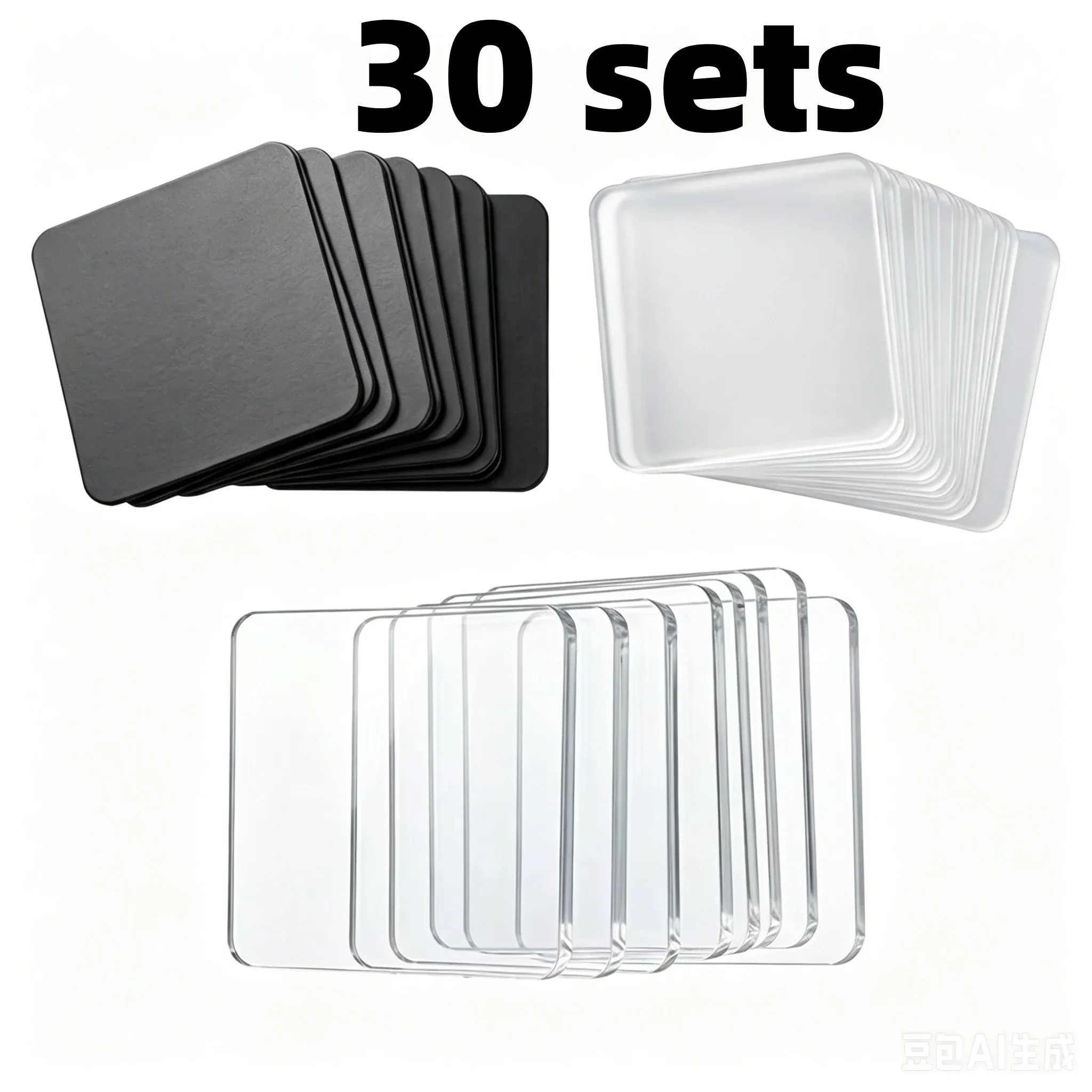 Kit de matériaux pour aimants de réfrigérateur en acrylique fait main, autocollants magnétiques créatifs (photos non incluses) 9