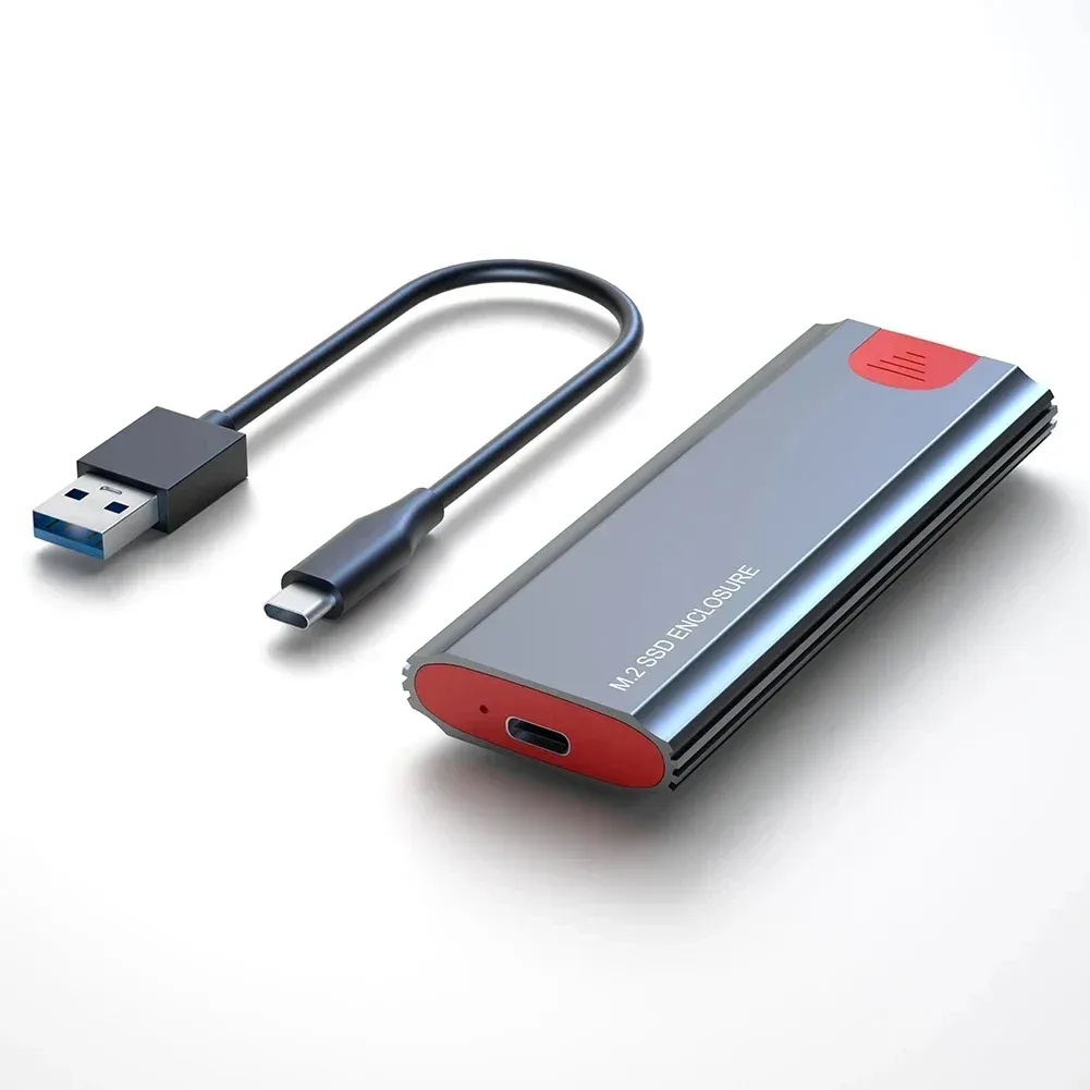 Boîtier SSD M.2 NVMe 10 Gbit/s avec port USB-C portable, compatible USB 3.1, avec tampon thermique pour SSD M.2 9