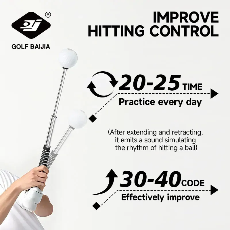 Bâton d'entraînement de golf télescopique et correcteur de posture pour swing 4