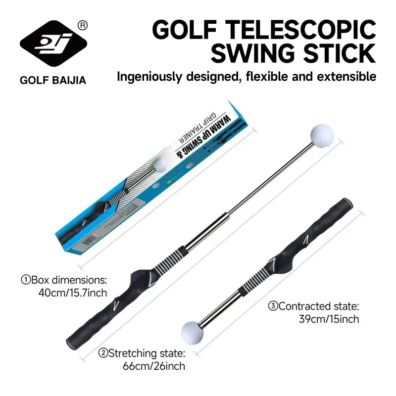 Bâton d'entraînement de golf télescopique et correcteur de posture pour swing 5