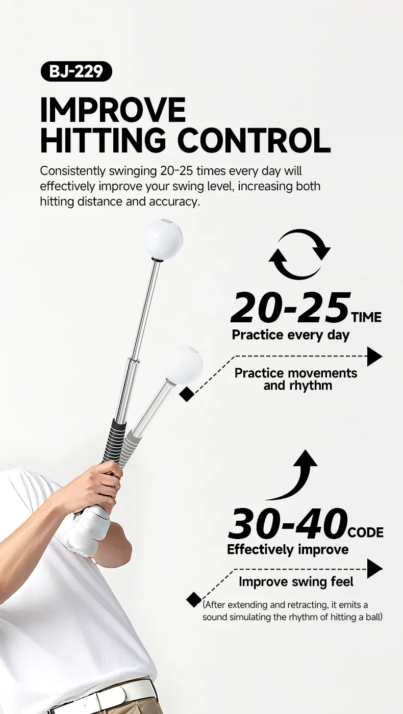 Bâton d'entraînement de golf, utilisation en extérieur
