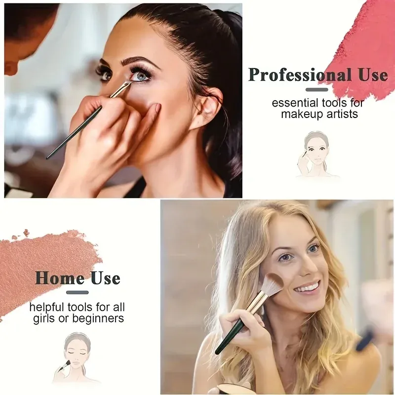 Pinceaux de maquillage compacts et portables