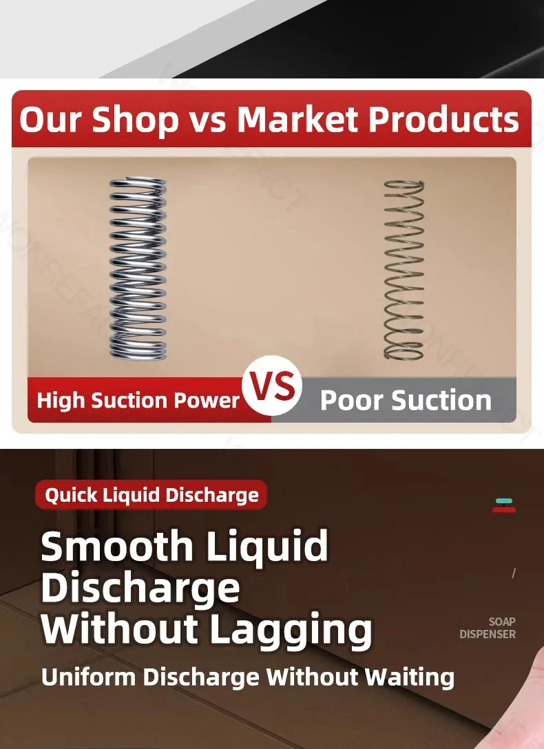 Vue rapprochée du distributeur de savon