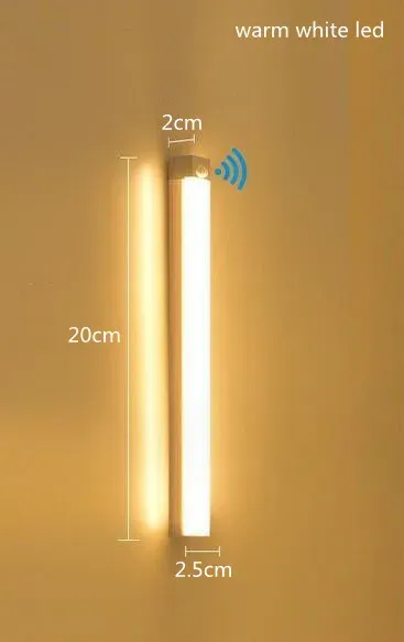 Lampe LED intelligente à capteur de mouvement, veilleuse magnétique sans fil rechargeable, auto-adhésive, pour placard et armoire 11