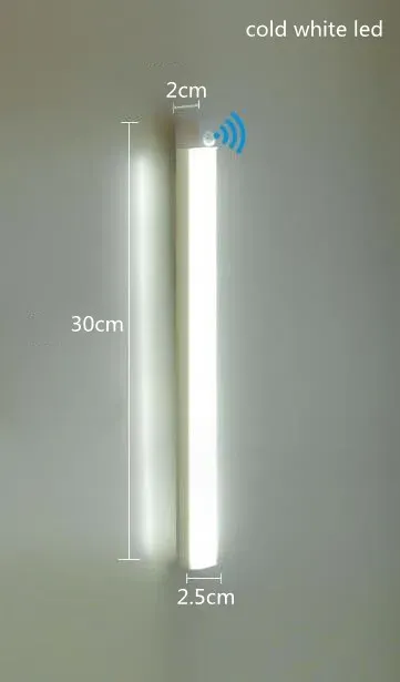 Lampe LED intelligente à capteur de mouvement, veilleuse magnétique sans fil rechargeable, auto-adhésive, pour placard et armoire 10