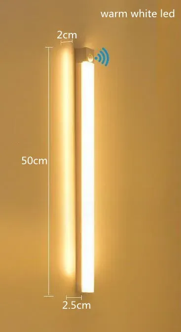 Lampe LED intelligente à capteur de mouvement, veilleuse magnétique sans fil rechargeable, auto-adhésive, pour placard et armoire 7