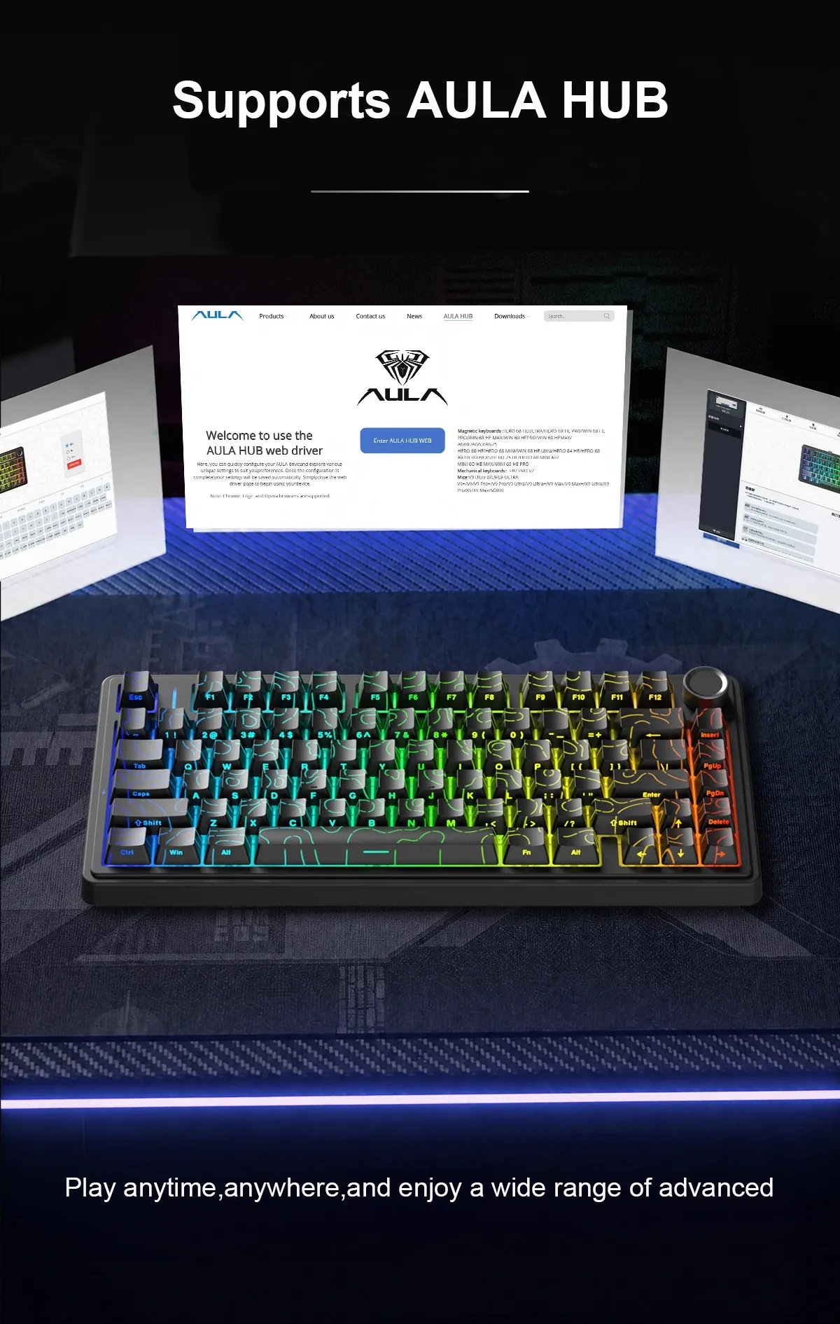 Clavier AULA F75 HE, finitions