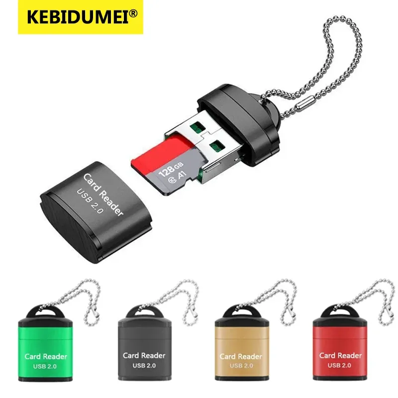 Adaptateur mini lecteur de carte mémoire SD/TF haute vitesse USB 2.0 avec connecteur Micro USB pour ordinateurs de bureau et portables