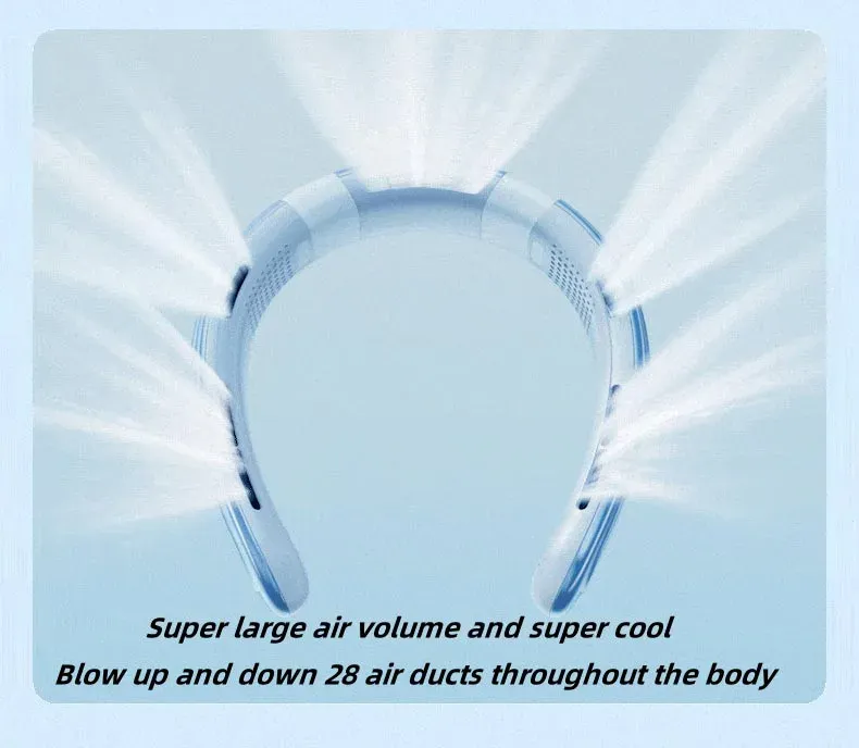 Ventilateur de cou portable, détail des conduits d'air