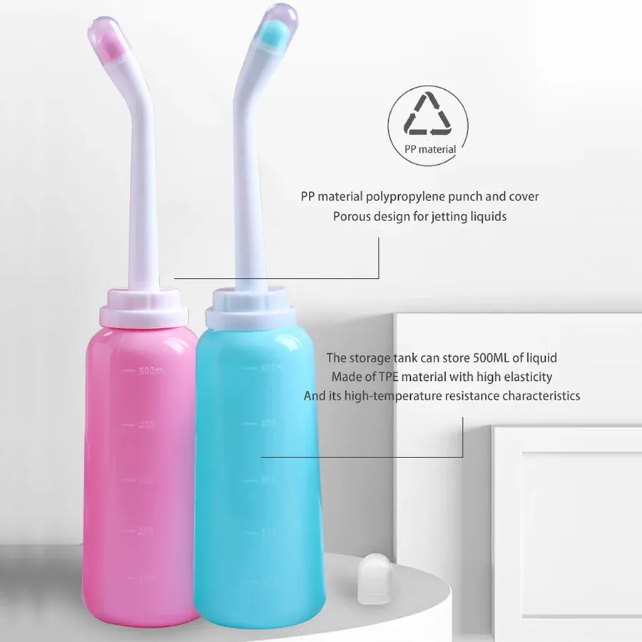 Bidet portable de voyage en spray de 500 ml, pour femmes enceintes, bouteille de lavage et de nettoyage pour bébé, bouteille de douche pour bébé, bouteille pour maman 2