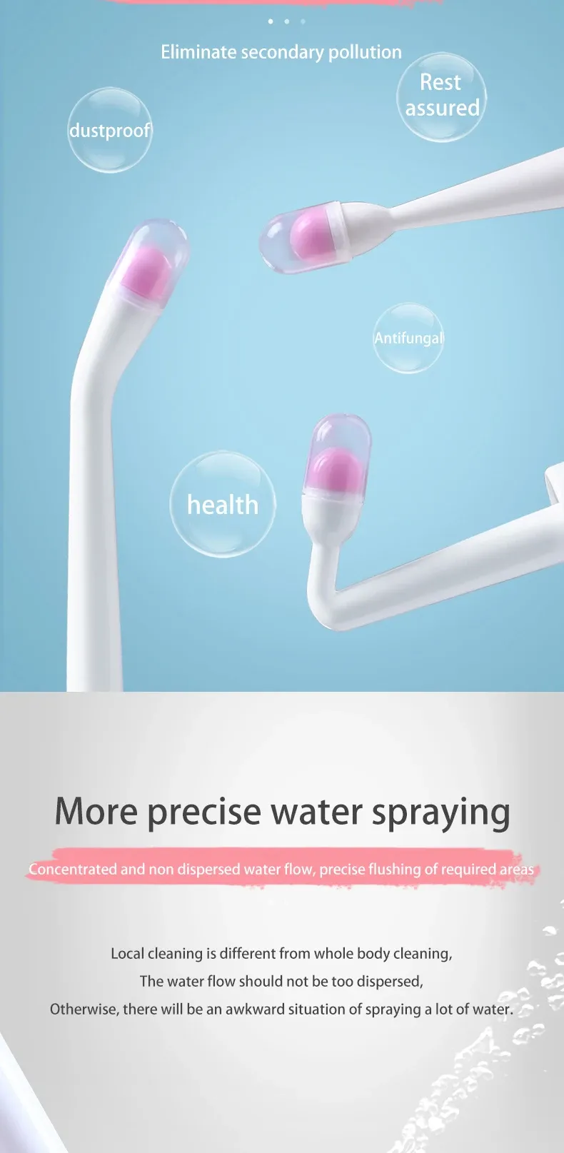 Bidet portable, détail de la buse