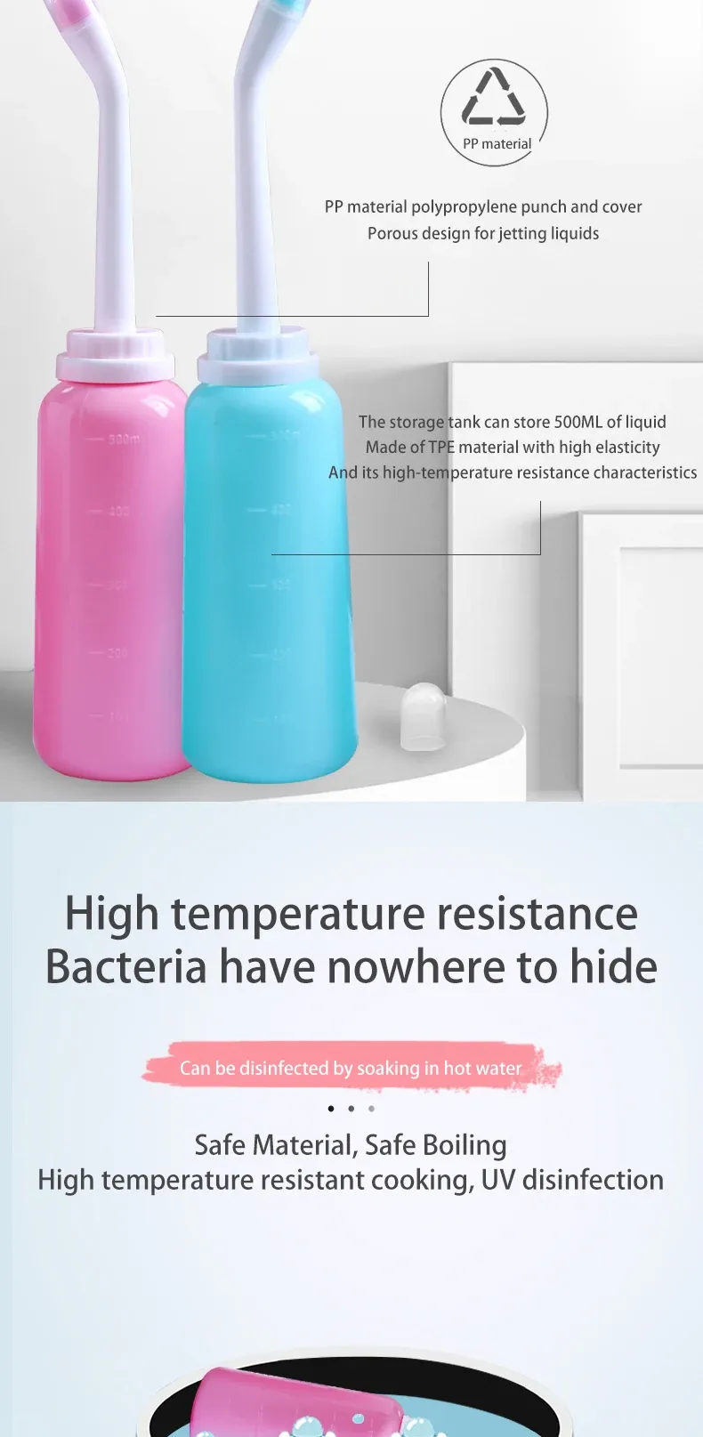 Bidet portable, finition soignée